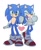 Size: 719x873 | Tagged: safe, artist:feng_ft, sonic the hedgehog, hedgehog, sonic the hedgehog (2020), 2026, cute, duo, heart, looking at viewer, male, modern sonic, mouth open, movie sonic, self paradox, simple background, smile, sonabetes, standing, white background, wink