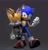 Size: 1900x2000 | Tagged: safe, artist:_nav_o, miles "tails" prower, nine, sonic the hedgehog, fox, hedgehog, sonic prime, 2026, 3d, blender, carrying them, duo, frown, gradient background, male, nine is not amused, smile, standing, treads, unamused