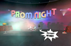 Size: 1300x850 | Tagged: suggestive, rouge the bat, sonic the hedgehog, bat, hedgehog, 3d, dialogue, duo, edit, edited screencap, female, male, marriage, party, prom, screencap, sonic dreams collection, speech bubble