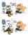 Size: 1550x1940 | Tagged: safe, artist:rattiesteps, tangle the lemur, whisper the wolf, ..., banana, dialogue, duo, gasping, mouth open, shrunken pupils, simple background, sitting, white background