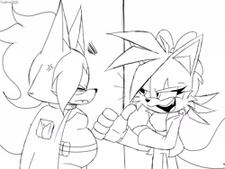 Size: 2048x1536 | Tagged: safe, artist:fartist2020, fiona fox, whisper the wolf