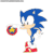 Size: 1080x1080 | Tagged: safe, artist:charupopu, sonic the hedgehog, hedgehog, animated, balls, gif, hand on hip, looking at something, male, simple background, smile, solo, standing, star (symbol), white background