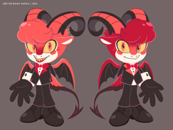 Size: 2048x1536 | Tagged: safe, artist:kanayanga, goat, dazzle (hazbin hotel), demon, mobianified, razzle (hazbin hotel)