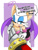 Size: 600x800 | Tagged: suggestive, artist:poke_wan, e-123 omega, rouge the bat, border, duo, english text, omega x rouge, one eye closed, purple background, shipping, simple background, speech bubble, standing, straight