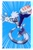 Size: 2682x4096 | Tagged: safe, artist:buddyhyped, tangle the lemur, lemur, cosplay, crossover, female, jumping, looking at viewer, mouth open, my hero academia, open smile, reaching towards the viewer, smile, smiling at viewer, solo, speed lines