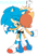 Size: 800x1127 | Tagged: safe, artist:xliquidsilverx, sally acorn, sonic the hedgehog, chipmunk, hedgehog, 2014, archie sonic the hedgehog, duo, exclamation mark, female, happy, hugging, male, question mark, sally x sonic, sally's ringblader outfit, shipping, simple background, straight, tears, tears of happiness, white background