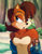 Size: 800x1037 | Tagged: safe, artist:mistajonz, sally acorn, chipmunk, 2012, alternate version, daytime, female, forest, looking at viewer, pose, sally's vest and boots, solo, tree