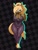 Size: 3087x4096 | Tagged: safe, artist:bluwizard, whisper the wolf, wolf, arm behind back, checkered background, female, solo