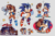 Size: 3000x2000 | Tagged: safe, artist:superdeionbro, miles "tails" prower, sally acorn, sonic the hedgehog, chipmunk, fox, hedgehog, 2025, alternate universe, bed, blanket, clothes, duo, english text, exclamation mark, eyes closed, female, heart, holding something, jacket, kiss, kiss on cheek, male, pajamas, pillow, pistol, redesign, running, sally x sonic, sally's vest and boots, shadow (lighting), shipping, speech bubble, standing, star (symbol), straight, thumbs up, trio, waking up, weapon, wink