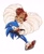 Size: 1333x1640 | Tagged: safe, artist:jadepesky, sally acorn, sonic the hedgehog, chipmunk, hedgehog, 2026, clothes, duo, eyes closed, grin, happy, heart, looking at viewer, male, mouth open, open smile, sally x sonic, shipping, simple background, smile, smiling at viewer, straight, wedding dress, wedding suit, white background, wink, winking at viewer