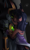 Size: 1200x2000 | Tagged: safe, artist:galaxynite, nicole the hololynx, shard the metal, lynx, 2017, comforting, crying, dark, duo, eyes closed, glowing, leaning on them, male, nicole x shard, robot, shipping, standing, straight, tears