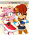 Size: 1021x1259 | Tagged: safe, artist:sallyrose975, amy rose, sally acorn, shadow the hedgehog, sonic the hedgehog, chipmunk, hedgehog, 2025, duo, english text, female, grin, heart, holding something, keychain, looking at viewer, mouth open, open smile, pointing, pose, sally's ringblader outfit, selfie, smile, smiling at viewer, star (symbol), wink, winking at viewer