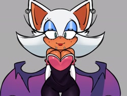 Size: 2048x1536 | Tagged: suggestive, artist:sweetieramen, rouge the bat, ear piercing, eyebrow piercing, piercing
