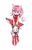 Size: 2634x4096 | Tagged: safe, artist:guitar_00000001, amy rose, 2026, blushing, eyes closed, hands together, heart, looking at viewer, mouth open, open smile, simple background, smile, smiling at viewer, solo, standing, white background