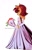Size: 657x1024 | Tagged: safe, artist:caos_evolution, artist:sora_drawing_0, sally acorn, chipmunk, 2022, blushing, clothes, female, flower, holding something, looking at viewer, looking back, looking back at viewer, rose, simple background, solo, standing, wedding dress, white background