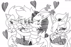 Size: 2048x1365 | Tagged: safe, artist:fartist2020, nicole the hololynx, sally acorn, tangle the lemur, whisper the wolf