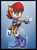 Size: 880x1200 | Tagged: safe, artist:jaziferret, sally acorn, chipmunk, 2026, female, gradient background, looking at viewer, outline, redraw, sally's ringblader outfit, smile, smiling at viewer, solo, standing, thumbs up, white outline