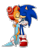 Size: 868x1046 | Tagged: safe, artist:risziarts, sally acorn, sonic the hedgehog, chipmunk, hedgehog, 2020, alternate outfit, clothes, dancing, dress, duo, ear piercing, eyes closed, female, hand on another's back, hand on another's shoulder, male, piercing, sally x sonic, shipping, simple background, smile, straight, suit, transparent background