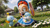 Size: 3578x1997 | Tagged: safe, ai art, cream the rabbit, chao, rabbit, 3d, ai, ai generated, alternate outfit, blue dress, bonnet, city, cityscape, clouds, costume, daytime, dress, eyes closed, field, flower, flower crown, flower garden, flowers, garden, gazebo, grass, grass field, holding something, hugging, hugging from behind, kneeling, lidded eyes, looking at each other, mary-janes, mouth open, open smile, outdoors, park, realistic, smiling at each other, tree, trio