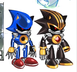 Size: 1611x1507 | Tagged: safe, artist:eggritos, metal sonic, shard the metal