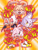 Size: 828x1104 | Tagged: safe, artist:whydishard, amy rose, blaze the cat, cream the rabbit, rouge the bat, bat, cat, hedgehog, rabbit, abstract background, blushing, cheerleader outfit, eyes closed, female, females only, kneeling, looking at viewer, looking offscreen, mouth open, open smile, outline, pink outline, quartet, smile, smiling at viewer, standing, wink, winking at viewer