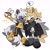 Size: 2042x2048 | Tagged: safe, artist:yuxiel566, tangle the lemur, whisper the wolf, lemur, wolf, 2026, arm around shoulders, blushing, cute, duo, eyes closed, female, frown, looking at viewer, question mark, simple background, smile, standing, tongue out, v sign, white background, wink