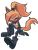 Size: 1842x2409 | Tagged: safe, artist:volt-drop, whisper the wolf, wolf, 2026, eyes closed, female, frown, one fang, signature, simple background, sitting, solo, transparent background