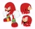 Size: 2048x1685 | Tagged: safe, artist:thatbirdguy_, knuckles the echidna, echidna, 2026, clenched fists, clenched teeth, flat colors, frown, looking at viewer, looking offscreen, male, simple background, smile, smiling at viewer, solo, standing, white background