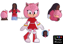Size: 3000x2100 | Tagged: safe, artist:jocelynminions, amy rose, maddie wachowski