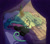 Size: 1348x1192 | Tagged: safe, artist:seventeendeer, zeena, zeti, 2026, angry, bed, clenched teeth, female, frown, holding something, looking offscreen, lying down, lying on side, one fang, pillow, solo, squinting