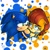 Size: 1200x1200 | Tagged: safe, artist:astromer_art, sally acorn, sonic the hedgehog, chipmunk, hedgehog, 2025, blushing, duo, female, grin, holding hands, looking at each other, male, sally x sonic, sally's vest and boots, shipping, simple background, smile, smiling at each other, straight, valentine's day