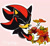 Size: 900x823 | Tagged: safe, artist:genjoany, shadow the hedgehog, hedgehog, 2016, bust, flower, frown, holding something, lidded eyes, looking at something, male, outline, pink background, signature, simple background, solo