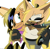 Size: 2050x2000 | Tagged: safe, artist:fartist2020, nicole the hololynx, whisper the wolf, lynx, wolf, archie sonic the hedgehog, arm around shoulders, duo, female, idw sonic the hedgehog, mouth open, open smile, simple background, smile