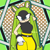 Size: 1919x1919 | Tagged: safe, artist:xyzxtrrz, surge the tenrec, tenrec, 2025, abstract background, cute, female, frown, hand behind head, head tilt, long hair, looking at viewer, outline, piercing, pose, solo, standing, white outline