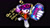 Size: 2048x1138 | Tagged: safe, artist:nunatakoizu, charmy bee, bee, 2026, alternate outfit, black background, clothes, drink, eyewear on head, fizzy soda can, from above, glasses, holding something, jacket, looking at viewer, looking up, looking up at viewer, male, outline, simple background, smile, smiling at viewer, soda, solo, spanish text, text, tongue out, white outline, wink, winking at viewer