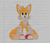 Size: 846x736 | Tagged: safe, artist:lanzo000, miles "tails" prower, fox, lined paper, looking offscreen, looking up, male, smile, solo, traditional media