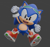 Size: 723x681 | Tagged: safe, artist:danthedj12, sonic the hedgehog, hedgehog, 2026, 3d, classic sonic, classic sonic (universe), clenched fists, grey background, looking at viewer, male, mouth open, outfit swap, riders outfit, simple background, smile, solo, sonic riders, treads