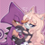 Size: 1919x1919 | Tagged: safe, artist:faburin, espio the chameleon, oc, oc:faith the wolf, wolf, 2026, canon x oc, chameleon, cleavage, duo, espio x faith, eye clipping through hair, eyebrow clipping through hair, female, heart, kiss, kiss on hand, lidded eyes, looking at each other, male, outline, shipping, straight, valentine's day