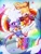 Size: 1536x2048 | Tagged: safe, artist:buddyhyped, tangle the lemur, whisper the wolf, 2026, duo, english text, fishnets, gay pride, holding something, lesbian, lesbian pride, looking at viewer, pride, pride flag, pride month, shipping, smile, tangle x whisper, text