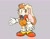 Size: 2048x1608 | Tagged: safe, artist:pikoreto, cream the rabbit, rabbit, 2026, aged up, bodysuit, bolero, bow, clothes, daisy (flower), female, flat colors, flower, flower in ear, grey background, hand out, looking at viewer, ribbon, simple background, smile, solo, standing, tan nose
