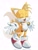 Size: 1551x2048 | Tagged: safe, artist:leum439, miles "tails" prower, fox, arms out, cute, eyes closed, lineless, male, mouth open, open smile, simple background, smile, solo, white background