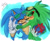 Size: 1463x1213 | Tagged: safe, artist:takosa, jet the hawk, sonic the hedgehog, hedgehog, 2026, blushing, blushing ears, cute, duo, eyes closed, gay, gradient background, hawk, holding something, jet x sonic, jetabetes, male, present, scar, shipping, smile, sonabetes, sonic riders, top surgery scars, trans male, transgender