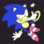 Size: 2048x2047 | Tagged: safe, artist:same8189, sonic the hedgehog, hedgehog, 2026, birthday, black background, classic sonic, classic sonic (universe), flat colors, holding something, male, ring, simple background, smile, solo, star (symbol), thumbs up