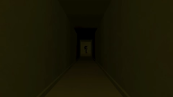 Size: 1920x1080 | Tagged: safe, artist:greatwhite studios, sonic the hedgehog, 3d, crossover, hallway, screencap, solo, the backrooms