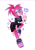 Size: 2048x2930 | Tagged: safe, artist:iku-t0, amy rose, hedgehog, clothes, female, fully clothed, looking offscreen, necklace, panties, shirt, shorts, simple background, solo, tongue out, white background