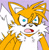 Size: 1024x1043 | Tagged: safe, artist:kendo64, miles "tails" prower, 2018, dark bags under eyes, flat colors, looking offscreen, meme, mouth open, purple background, redraw, simple background, solo, tails gets trolled