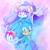 Size: 1663x1678 | Tagged: safe, artist:toketsuu, sonic the hedgehog, hedgehog, sheep, sonic dream team, 2026, 35 days sonic, ariem, dream orb, duo, female, holding something, looking at viewer, male, smile, sparkles
