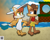 Size: 4304x3442 | Tagged: safe, artist:frostbitewhiteknight, amadeus prower, rosemary prower, fox, green hill zone, 2023, afternoon, barefoot, beach, carrying something, clothes, couple, daytime, dress, duo, eye clipping through hair, female, food storage box, hat, holding hands, looking at each other, loop, male, picnic basket, sand, smile, smiling at each other, sun, swimming trunks, vacation, walking, water