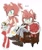 Size: 1500x1779 | Tagged: safe, artist:kiniro_ringo, amy rose, 2026, boots, bouquet, chair, chest fluff, clothes, duality, flower, frown, gender swap, gloves, hair up, legs crossed, lidded eyes, looking at viewer, looking offscreen, male, ponytail, rose, shoes, signature, simple background, sitting, smile, socks, solo, standing, tie, vest, white background