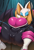 Size: 980x1427 | Tagged: suggestive, artist:mleonheart, rouge the bat, alternate version